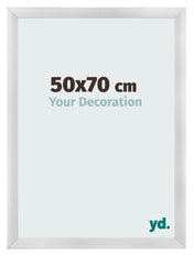 Bilderrahmen 50x70cm Silber Schwarz Gewischt MDF Pisa Vorne Messe | Yourdecoration.de