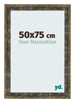 Bilderrahmen 50x75cm Blau Gold Meliert MDF Pisa Vorne Messe | Yourdecoration.de