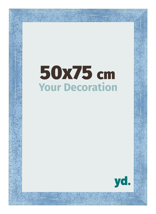 Bilderrahmen 50x75cm Hellblau Gewischt MDF Pisa Vorne Messe | Yourdecoration.de