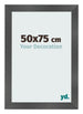 Bilderrahmen 50x75cm Schwarz Silber Poliert MDF Pisa Vorne Messe | Yourdecoration.de