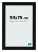 Bilderrahmen 50x75cm Schwarz Silber Poliert MDF Pisa Vorne Messe | Yourdecoration.de