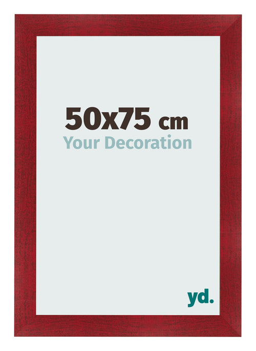 Bilderrahmen 50x75cm Weinrot Gewischt MDF Pisa Vorne Messe | Yourdecoration.de
