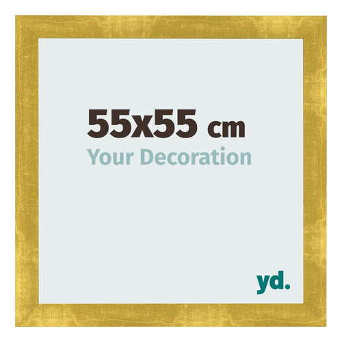 Bilderrahmen 55x55cm Gold Vintage MDF Pisa Vorne Messe | Yourdecoration.de