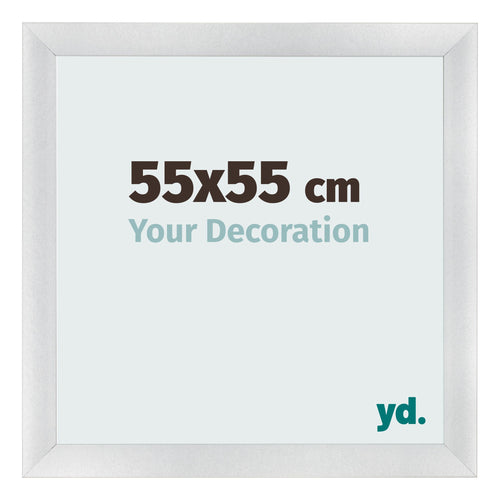 Bilderrahmen 55x55cm Silber Schwarz Gewischt MDF Pisa Vorne Messe | Yourdecoration.de