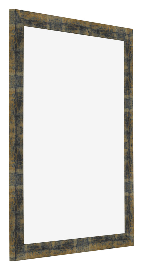 Bilderrahmen 55x65cm Blau Gold Meliert MDF Pisa Vorne Schrag | Yourdecoration.de