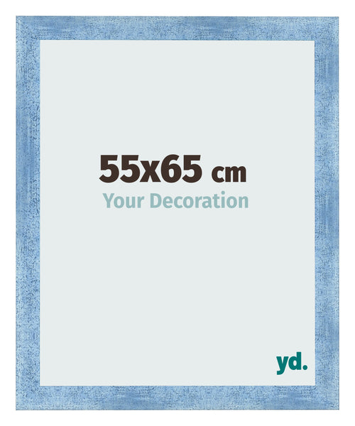 Bilderrahmen 55x65cm Hellblau Gewischt MDF Pisa Vorne Messe | Yourdecoration.de