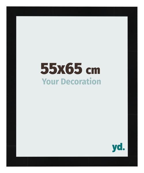 Bilderrahmen 55x65cm Schwarz Silber Poliert MDF Pisa Vorne Messe | Yourdecoration.de