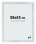 Bilderrahmen 55x65cm Silber Schwarz Gewischt MDF Pisa Vorne Messe | Yourdecoration.de
