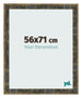 Bilderrahmen 56x71cm Blau Gold Meliert MDF Pisa Vorne Messe | Yourdecoration.de