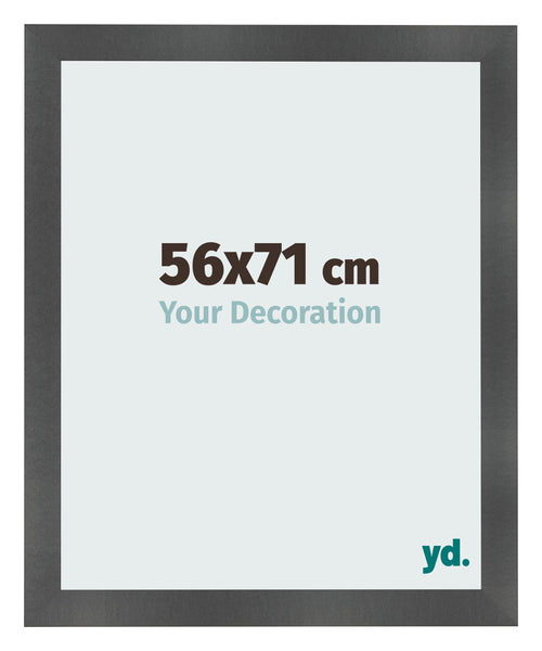 Bilderrahmen 56x71cm Schwarz Silber Poliert MDF Pisa Vorne Messe | Yourdecoration.de
