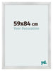 Bilderrahmen 59x84cm Silber Schwarz Gewischt MDF Pisa Vorne Messe | Yourdecoration.de
