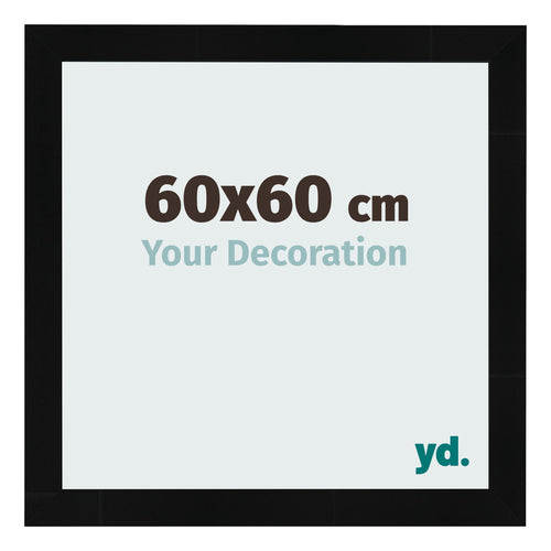 Bilderrahmen 60x60cm Schwarz Silber Poliert MDF Pisa Vorne Messe | Yourdecoration.de