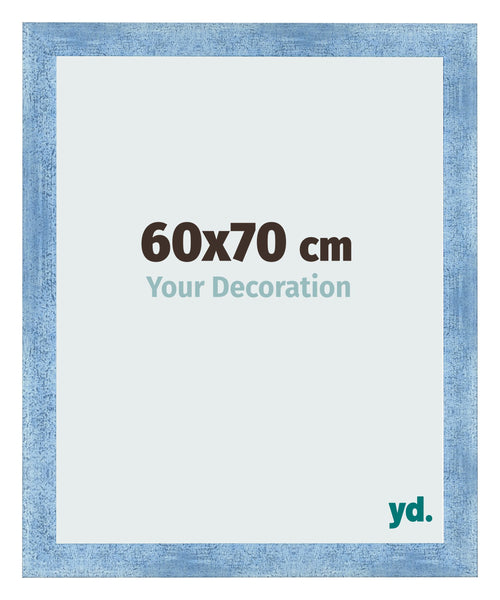 Bilderrahmen 60x70cm Hellblau Gewischt MDF Pisa Vorne Messe | Yourdecoration.de