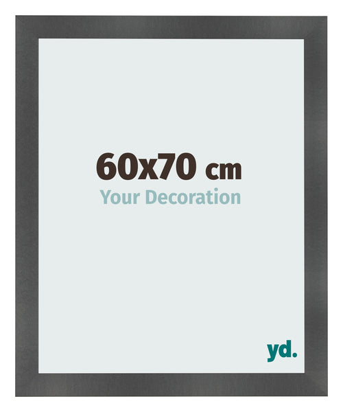 Bilderrahmen 60x70cm Schwarz Silber Poliert MDF Pisa Vorne Messe | Yourdecoration.de
