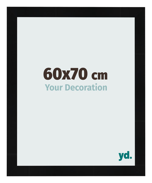 Bilderrahmen 60x70cm Schwarz Silber Poliert MDF Pisa Vorne Messe | Yourdecoration.de