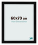 Bilderrahmen 60x70cm Schwarz Silber Poliert MDF Pisa Vorne Messe | Yourdecoration.de