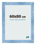 Bilderrahmen 60x80cm Hellblau Gewischt MDF Pisa Vorne Messe | Yourdecoration.de