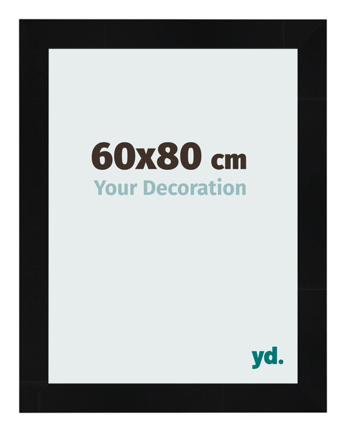 Bilderrahmen 60x80cm Schwarz Silber Poliert MDF Pisa Vorne Messe | Yourdecoration.de