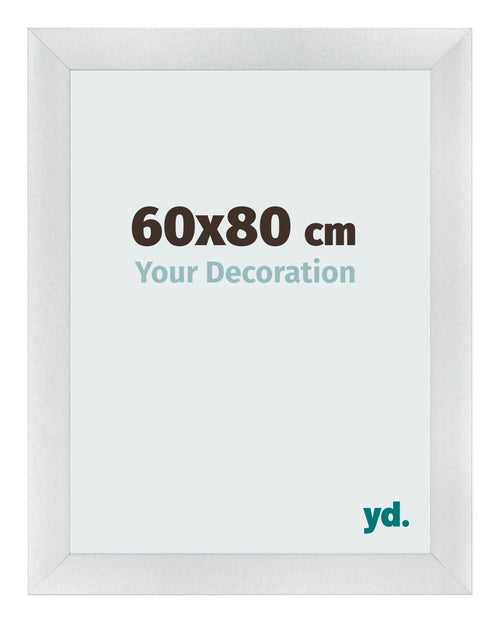 Bilderrahmen 60x80cm Silber Schwarz Gewischt MDF Pisa Vorne Messe | Yourdecoration.de