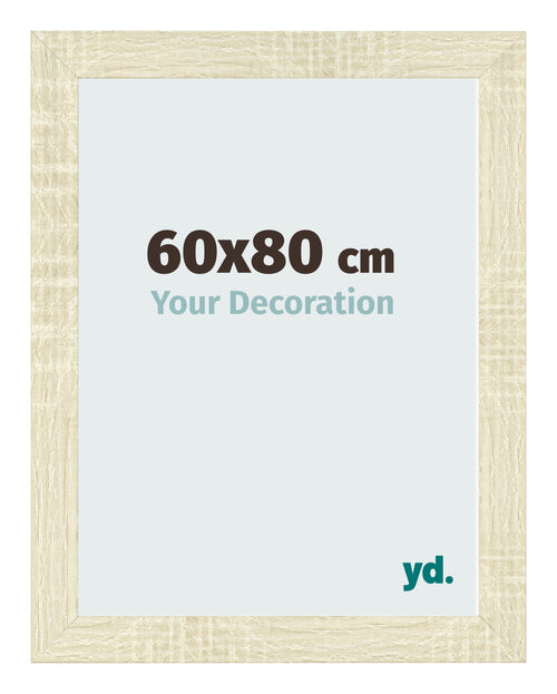 Bilderrahmen 60x80cm Sonoma Eiche MDF Pisa Vorne Messe | Yourdecoration.de