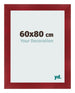 Bilderrahmen 60x80cm Weinrot Gewischt MDF Pisa Vorne Messe | Yourdecoration.de