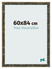 Bilderrahmen 60x84cm Blau Gold Meliert MDF Pisa Vorne Messe | Yourdecoration.de