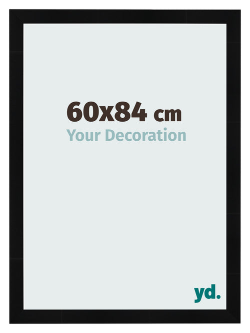 Bilderrahmen 60x84cm Schwarz Silber Poliert MDF Pisa Vorne Messe | Yourdecoration.de
