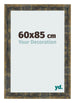 Bilderrahmen 60x85cm Blau Gold Meliert MDF Pisa Vorne Messe | Yourdecoration.de