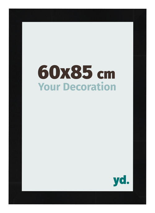 Bilderrahmen 60x85cm Schwarz Silber Poliert MDF Pisa Vorne Messe | Yourdecoration.de