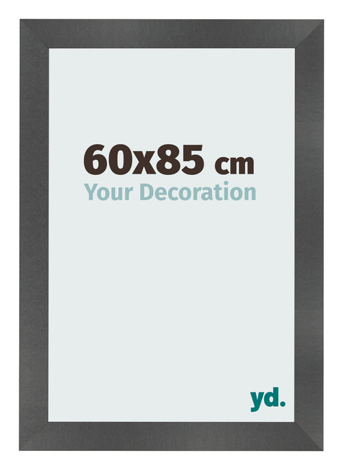 Bilderrahmen 60x85cm Schwarz Silber Poliert MDF Pisa Vorne Messe | Yourdecoration.de