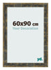 Bilderrahmen 60x90cm Blau Gold Meliert MDF Pisa Vorne Messe | Yourdecoration.de
