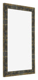 Bilderrahmen 60x90cm Blau Gold Meliert MDF Pisa Vorne Schrag | Yourdecoration.de