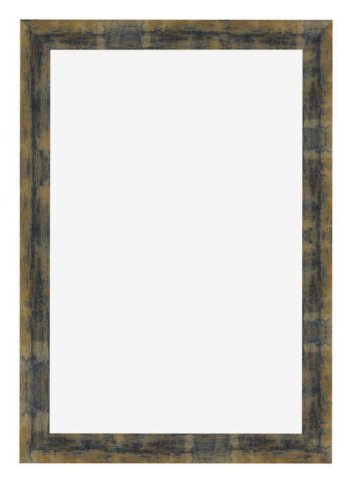 Bilderrahmen 60x90cm Blau Gold Meliert MDF Pisa Vorne | Yourdecoration.de