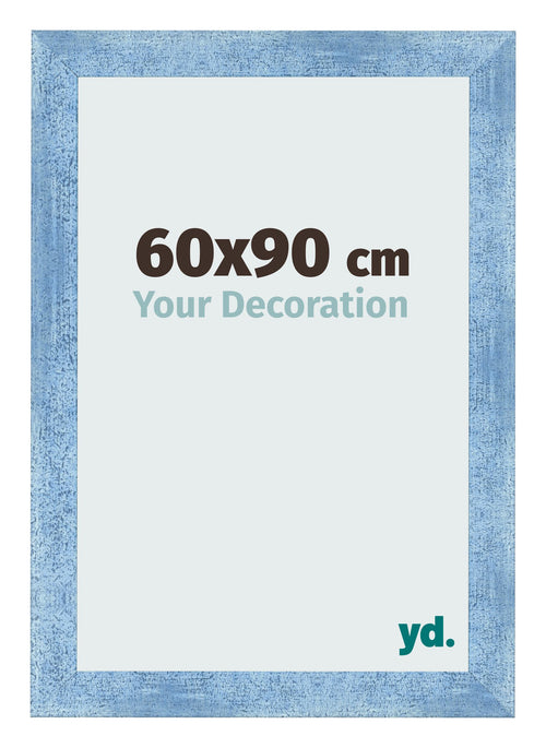 Bilderrahmen 60x90cm Hellblau Gewischt MDF Pisa Vorne Messe | Yourdecoration.de