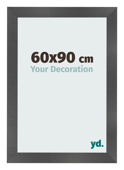 Bilderrahmen 60x90cm Schwarz Silber Poliert MDF Pisa Vorne Messe | Yourdecoration.de