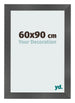Bilderrahmen 60x90cm Schwarz Silber Poliert MDF Pisa Vorne Messe | Yourdecoration.de