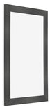 Bilderrahmen 60x90cm Schwarz Silber Poliert MDF Pisa Vorne Schrag | Yourdecoration.de