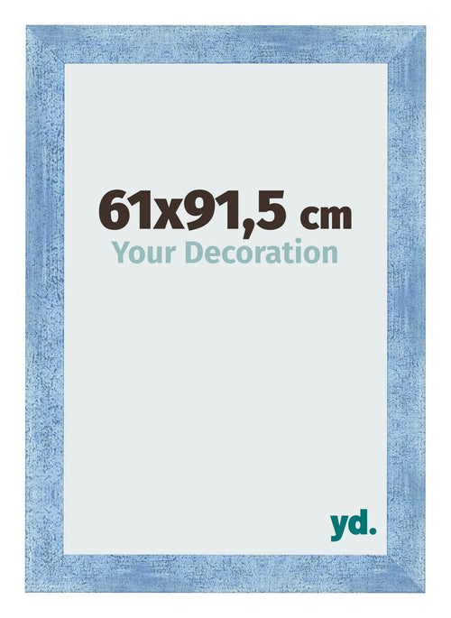 Bilderrahmen 61x91 5cm Hellblau Gewischt MDF Pisa Vorne Messe | Yourdecoration.de