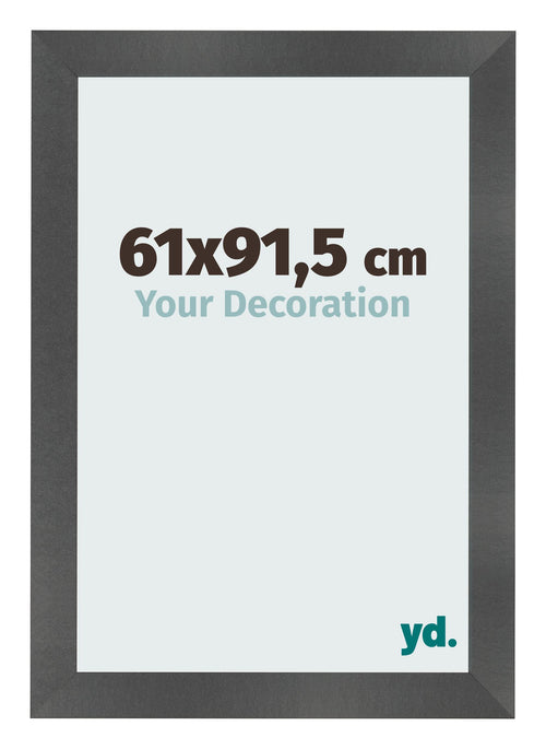 Bilderrahmen 61x91 5cm Schwarz Silber Poliert MDF Pisa Vorne Messe | Yourdecoration.de
