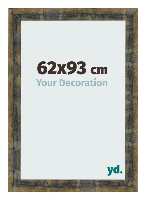 Bilderrahmen 62x93cm Blau Gold Meliert MDF Pisa Vorne Messe | Yourdecoration.de