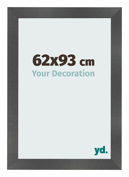 Bilderrahmen 62x93cm Schwarz Silber Poliert MDF Pisa Vorne Messe | Yourdecoration.de