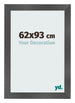 Bilderrahmen 62x93cm Schwarz Silber Poliert MDF Pisa Vorne Messe | Yourdecoration.de