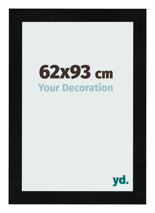 Bilderrahmen 62x93cm Schwarz Silber Poliert MDF Pisa Vorne Messe | Yourdecoration.de