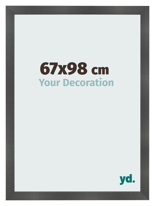 Bilderrahmen 67x98cm Schwarz Silber Poliert MDF Pisa Vorne Messe | Yourdecoration.de