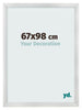 Bilderrahmen 67x98cm Silber Schwarz Gewischt MDF Pisa Vorne Messe | Yourdecoration.de