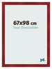Bilderrahmen 67x98cm Weinrot Gewischt MDF Pisa Vorne Messe | Yourdecoration.de