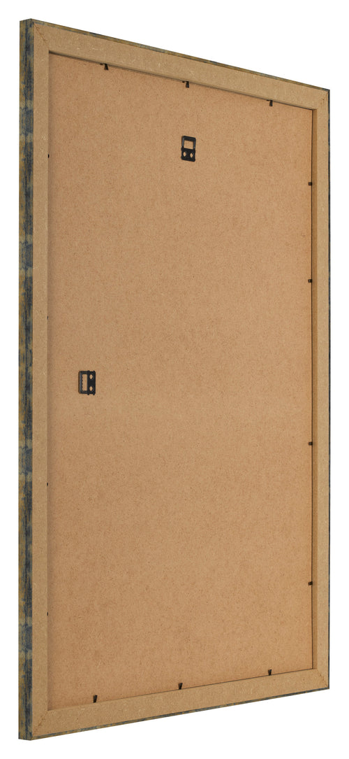 Bilderrahmen 68x98cm Blau Gold Meliert MDF Pisa Ruckseite Schrag | Yourdecoration.de