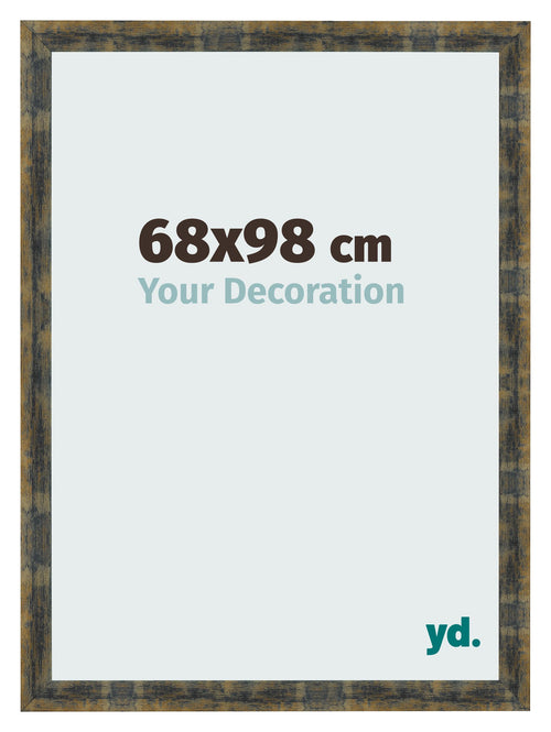Bilderrahmen 68x98cm Blau Gold Meliert MDF Pisa Vorne Messe | Yourdecoration.de