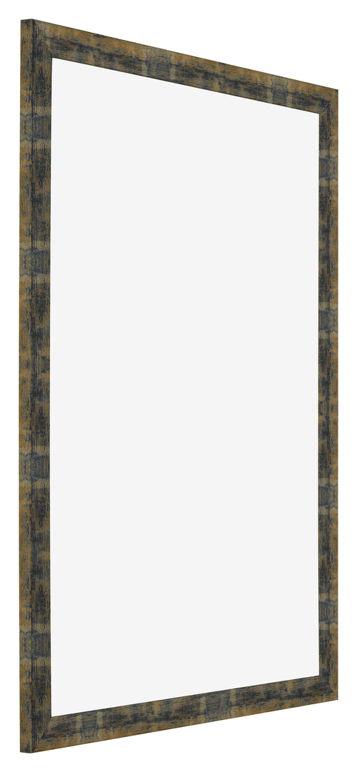 Bilderrahmen 68x98cm Blau Gold Meliert MDF Pisa Vorne Schrag | Yourdecoration.de