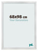 Bilderrahmen 68x98cm Silber Schwarz Gewischt MDF Pisa Vorne Messe | Yourdecoration.de